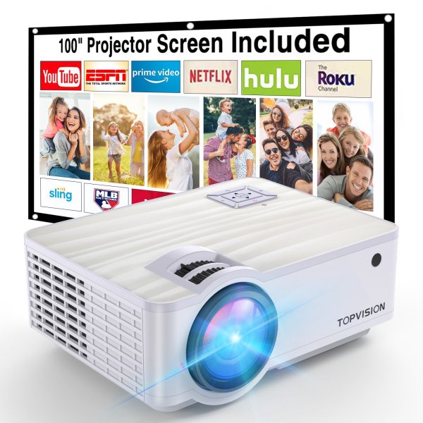 1-2.jpg GROVIEW Mini Projector, 1080P HD and 240" LCD Display Supported Portable Projector, Movie Projector with 100" Projector Screen, Compatible with Fire Stick, HDMI, VGA, USB