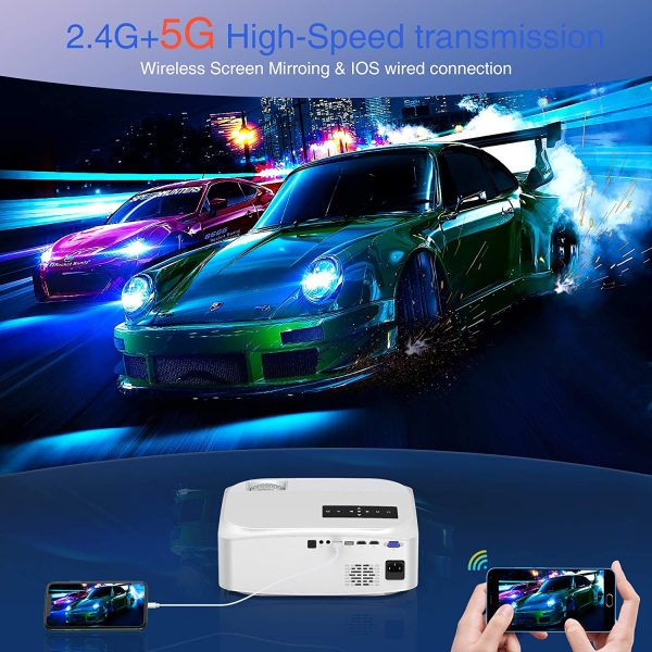 2.jpg Native 1080P Projector, GROVIEW 7500L Full HD WiFi Projector, Supports 5G Synchronize Smartphone Screen & Max 300" Display