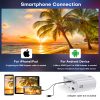[Upgrade] Groview Mini Bluetooth Projector with 1080P Resolution - 8500 LUX Brightness, Portable Design with Bluetooth 5.1, 5-Watt Dual Stereo Speakers and 250 Inch Display Support for Home Theater, White