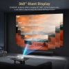 GROVIEW Projector, 2023 Upgraded Android TV 9.0 Mini Projector with Wifi and Bluetooth, 12000 Lux 1080P FHD Portable Outdoor Movie Projector, Smart Home Projector 4K Supported for Phone/PC
