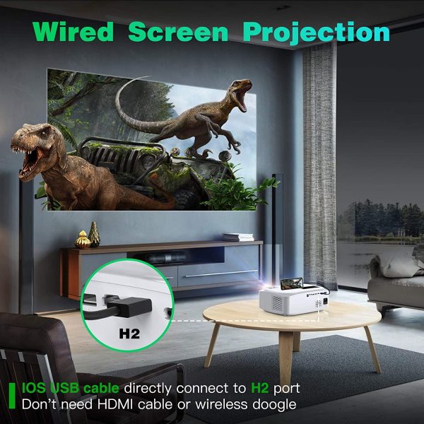 WiFi Projector, GROVIEW Native 1080P HD Wireless Projector, Supports 5G WiFi