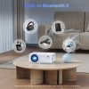Groview Projector, 1080P Bluetooth Mini Projector with 100” Projector Screen, 9500 LUX Portable Outdoor Movie Projector for Phone, Compatible with VGA/HDMI/USB/SD/Laptop/Fire Stick/PS5