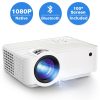Groview Projector, 1080P Bluetooth Mini Projector with 100” Projector Screen, 9500 LUX Portable Outdoor Movie Projector for Phone, Compatible with VGA/HDMI/USB
