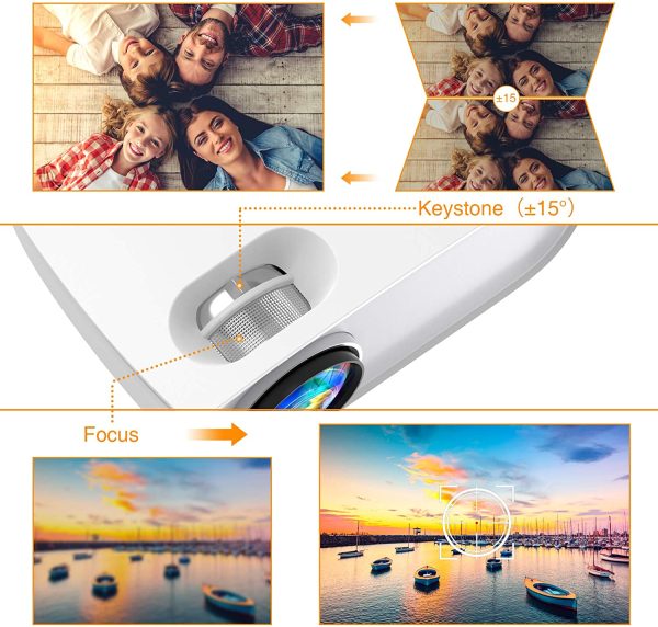 55-1.jpg GROVIEW Mini WiFi Projector, 7500 Lumen Portable Movie Projector with 100" Screen, 1080P & 240" Display Supported, Home Theater Projector Compatible with TV Stick, Android, iPhone