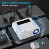 GROVIEW Projector, 15000lux 490ANSI Native 1080P WiFi Bluetooth Projector, 300'' Video Projector, Supports 4K & Zoom, 5G Sync, Compatible with HDMI USB/AV/Smartphone/Pad/Laptop/DVD/TV Stick/ PS5
