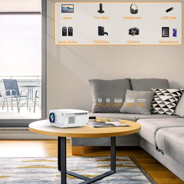 66.jpg GROVIEW Mini WiFi Projector, 7500 Lumen Portable Movie Projector with 100" Screen, 1080P & 240" Display Supported, Home Theater Projector Compatible with TV Stick, Android, iPhone