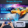 GROVIEW Projector, 15000lux 490ANSI Native 1080P WiFi Bluetooth Projector, 300'' Video Projector, Supports 4K & Zoom, 5G Sync, Compatible with HDMI USB/AV/Smartphone/Pad/Laptop/DVD/TV Stick/ PS5
