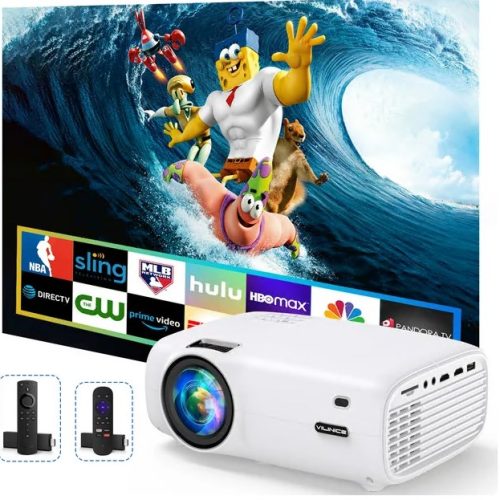 Groview Mini Projector, 6500L Movie Projector, 1080P and 240" LCD Display Supported, Home Theater Projector Compatible with TV Stick, PS4, HDMI, USB, VGA