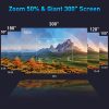 [UPGRADE] Projector with WiFi and Bluetooth, GROVIEW 15000lux 490ANSI lm Native 1080P Projector, 300'' Movie Projector, Supports 4K & Zoom, 5G Sync phone Screen, Compatible w/ Laptop/ PC/ DVD/ TV/ PS5