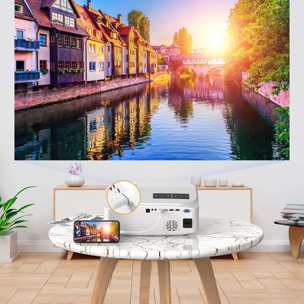 c.jpg プロジェクター GROVIEW 8000lm 5GWiFi スマホ直接接続 リアル1080PフルHD 4K対応 内蔵スピーカー ズーム機能 ビジネス適用 ホームシアター HDMI/USB/SD/AV/VGA